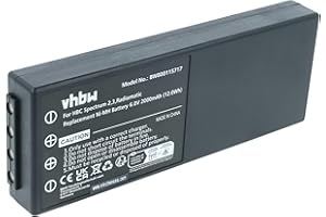 vhbw batteria compatibile con HBC Radiomatic FUB10XL, BA214061, BA214060 Radiocomando Industriale, Telecomando (2000mAh, 6V, NiMH) - Nero