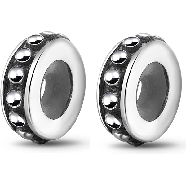 Paiyuan 925 Sterling Silver Clip Lock Stopper Beads - Round Clip Charms For European Bracelets (1 Piece) - View #4