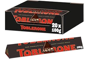 ‎TOBLERONE Toblerone Dark Swiss Chocolate with Honey and Almond Nougat 20 x 100 g