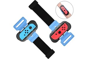 FASTSNAIL Lot de 2 bracelets Compatible avec Switch Just Dance 2025 2024 2023, bracelets Compatible avec Nintendo Switch&OLED Model, bracelet élastique Compatible avec Joycon pour enfants et adultes