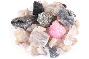 JSDDE Lot de Pierres Mélange Variée en Irrégulière Pierre Précieuse Naturelle Boîte Pierres Pr Décoration Collection Pierres et Minéraux