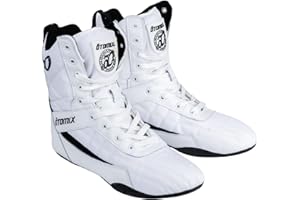 Otomix Scarpe da Boxe Olimpiche Professionali da Uomo con Suola Alta e Fondo Piatto, per Sollevamento Pesi, Bodybuilding, Stacco Powerlifting, Wrestling, Palestra e Stivali da Allenamento Sportivo