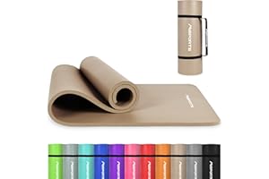 MSPORTS Tapis de Gymnastique Premium – Tapis de Sol Antidérapant pour Fitness, Yoga & Musculation – Disponible en 4 Tailles, et 12 Couleurs Tapis de yoga épais