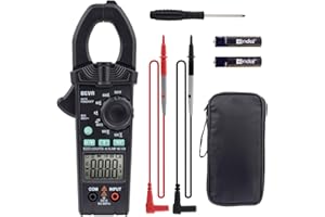 Pince Ampèremétrique Numérique 6000 Points avec NCV, BEVA Multimètre Professionnel de Mesure Automatique et Voltmètre, Mesure Courant/Tension(AC/DC) / Diode/Résistance/Continuité