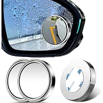 Miroir Angle Mort Universel Pour Voiture | Grand Angle 360°, Installation Adhésive - Améliore La Sécurité - 12