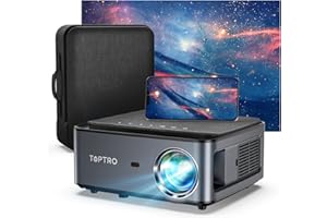 TOPTRO Beamer Full HD 5G WiFi Bluetooth, 25000 LM 1080P Video Beamer 4P/4D Trapezkorrektur 300 '' Display LED Heimkino Beamer- kompatibel mit Fire Stick, Xbox, Smartphone Projektor mit Tragetasche
