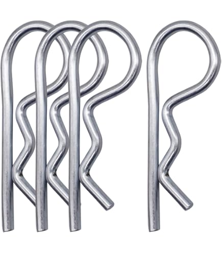 R Clip YARDMAN 3 Mm X 73 Mm - 25 Pezzi, Doppio Avvolgimento, Zincate, DIN 11024