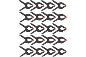 CESFONJER 20-pack Pince à Ressort de Toile de Fond en Mousseline 6,5cm Pince Robuste pour Fond Photo Studio Photographie, Toile, Création ou Utilisation à Domicile (Maxillaire 2,5 cm)