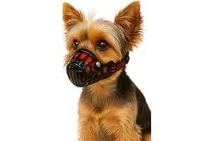 Maulkorb - maulkorb kleine Hunde - XS | A:4,5cm B:4cm C:7,5cm D:26-37cm - sicher und bequem - Flamingo Maulkorb Hund Silas