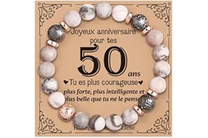 VivaJoy Cadeau Femme - Bracelet Femme, Cadeau Anniversaire Femme, Cadeau 16, 18, 30, 40, 50, 60 Anniversaire Femme,Bracelet Pierre Naturelle Femme Cadeau pour Maman Sœur Amie Collègues