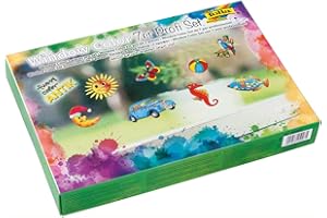 Folia - 45007 - Set di 7 Tubi di Vetro colorato Vernice Divertente Finestra Colore Antik