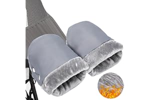 BARAKYEG Guanti Passeggino Scaldamani Passeggino con Interno in Pile Manicotto Guanti impermeabili antivento,manicotto scaldamani per Carrozzina e Guanti Caldi universali Proteggi-mani regali natale