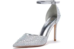 Zhabtuc Rhinestone Stiletto Court buty dla kobiet z paskiem na kostce wysokie obcasy 10 cm/3,94 cala brokatowe szpiczaste obcasy