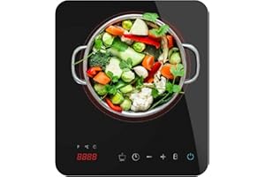 Cecotec Piastra a induzione portatile 1 Fuoco Full Magma Single. 2000 W, design in vetro smaltato, 10 livelli di potenza, controllo tattile, temperatura regolabile, protezione da surriscaldamento