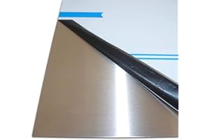 B&T METALL B & T métal V2 A Tôle zuschnitte 2,0 mm Poli K240 Tôle d'acier inoxydable Nirosta Tôle unilatéralement foliert en Découpe