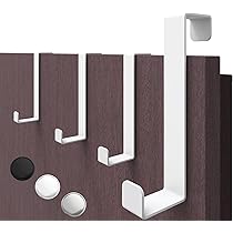 Appendino Sopraporta 4 Ganci Metallo Bianco E Abs