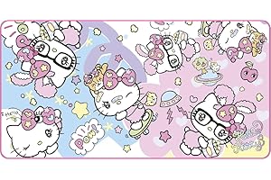 Konix Hello Kitty Podkładka pod mysz do gier XXL 90 x 46 cm - antypoślizgowa powierzchnia z mikrofibry - guma