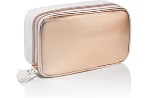 Trousse à Maquillage en Superbe Finition Or Rose | Trousse de Toilette compacte et Pratique | Vanity Case. Garantie à Vie. Un Cadeau Parfait, Lily England