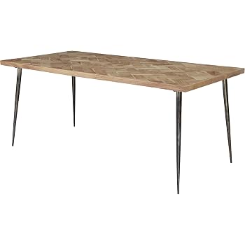 FineBuy Esstisch Harlem Aus Sheesham Massivholz – 120x80cm, Mit Metall-Haarnadelbeinen