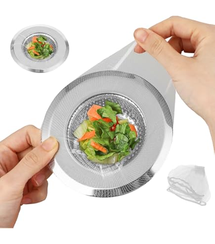 Sibba Lot De 200 Filtres Jetables En Maille Pour évier De Cuisine