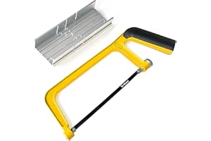 Viganoc 150mm Mini Hacksaw and Miter Block Set - 6 inch Cutting Hand Saw with Bi-Metal Blade