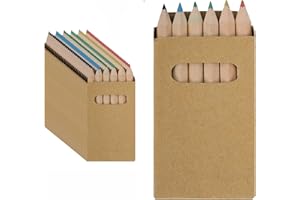 PARTITUKI 100 scatole da 6 matite da colorare. Ideale per i compleanni dei più piccoli e come regalo di compleanno per bambini in età scolare (confezione da 100)