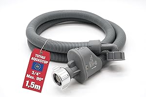ELECTROHOGAR Tuyau Aquastop 1,5m Pour Machine à Laver et Lave-Vaisselle | Souple Avec Système de Sécurité Aquastop | Flexible Résistant à Haute Pression | Empêche les Fuites d'Eau | Certifié VDE