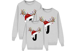 GENÉRICO Sudadera Navideña Gris Familiar Sudaderas Navidad Familia Jerseys de Navidad para Parejas para el Invierno Jersey Punto para Hombre Mujer Y Niños Jersey Navideñas Familiares Super-Suave#0