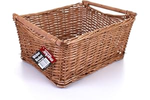 MARKO Extra Large Wicker Storage Basket Household Log Fireside Gift Hamper Traditional Natural NEW