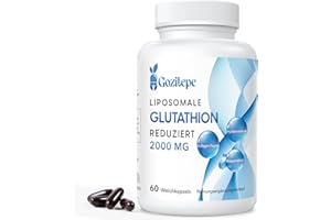 ‎GOZITEPE Liposomales Glutathion reduziert 2000mg pro Portion | Glutathion Ergänzung mit Hyaluronsäure + Kollagenpeptid + Resveratrol | 10x bessere Absorption (60 Stück (1er-pack))
