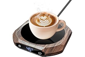 AICHARYNIC Chauffe-tasse, chauffe-café pour le bureau, avec 3 réglages de température, chauffe-boisson électrique, chauffe-thé, chauffe-bougie intelligent avec arrêt automatique de 8 h pour boissons, boissons