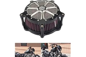 JANESHOP Filtre purificateur d'air pour moto coupe profonde filtre à air large grand Harley FLHR FLHT FLHX 2008-2015 XL883 1200 48