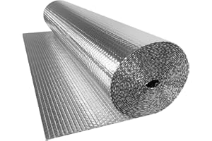 UISEBRT Lámina Aislante de Aluminio, 1 x 10 m, Térmica y Reflectante para Radiadores, 3-4 mm de Grosor, Aislamiento Térmico