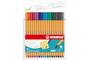 STABILO point 88 - Fineliner - Astuccio da 18 - Colori assortiti