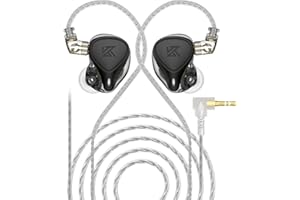 Yinyoo KZ ZEX Pro In-Ear-Monitor, KZ x Crinacle CRN ZEXPro IEM-Ohrhörer mit 1 elektrostatischem Treiber 1DD 1BA Hybrid-Kopfhörer für Audiphiles Musiker (ohne Mikrofon, schwarz)