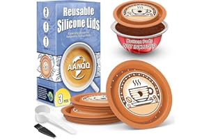 AANQQ Couvercles Réutilisables pour Capsules Nespresso Vertuo - 3 Bouchons en Silicone de Qualité Alimentaire pour Toutes les Tailles de Capsules