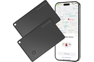Suoxiom 2er Pack Air Tag Karte Wallet Tracker Karte,1,6mm dünn,wasserdicht Smart Bluetooth Tags Item Tracker Finder mit Ladekabel, kompatibel mit Apple Find My , für Koffer,Taschen,Pässe,Gepäck