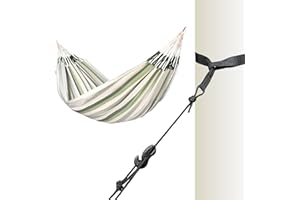 ‎LA SIESTA LA SIESTA® - Brisa - Klassische Doppel + Baum- & Pfosten-Befestigung Hängematte, handgefertigt in Kolumbien, mit 160 cm Breite für entspannte Momente drinnen und draußen. (Cedar)
