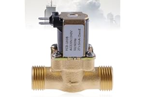 ASFRODE 1/2" Magnetventil, Elektromagnetventil AC 220V/240V Normalerweise Geschlossenes Elektrisches Magnetventil Aus Messing, Normal Geschlossen Einlass Messing Magnetventil für Wassersteuerung