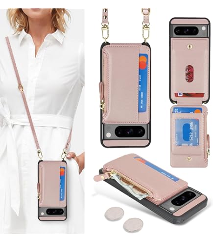 CoverKingz Klapphülle Für Google Pixel 7 – Handyhülle Mit Kartenfach & Standfunktion, Motiv Mandala Gold