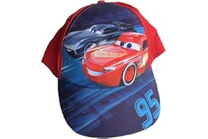 BWR Casquette de baseball Cars Rouge/bleu avec Flash McQueen et Cruz Ramirez