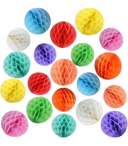 Wabenbälle Für Deko – 20 Stück, 10,2 Cm & 15,2 Cm, Rosa & Pink, Für Geburtstag, Hochzeit & Kinderzimmer