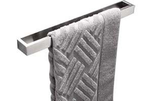 Flybath 40 CM Porta Asciugamani Adesivo SUS 304 Acciaio Inossidabile Anelli Portasciugamani Porta Asciugamano Bidet Bagno Cucina da Muro, Spazzolato