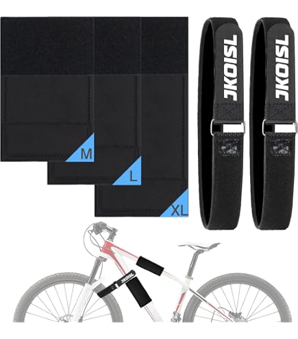 Protection De Cadre Vélo Inovida – 2x Néoprène 18x12,5 Cm Avec Réflecteurs – Anti-Rayures, Fixation Scratch, Pour VTT, Route, E-Bike