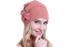 osvyo Baumwolle Chemo-Turbane Kopfbedeckung Beanie Mütze Kappe für Frauen Krebs Patienten Haarausfall