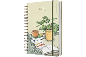 Kokonote: Daily Planner 2024 Self Care Club, Agenda Giornaliera 2024 12 mesi, Gennaio-Dicembre 2024, Agenda Kokonote Muse A5, 14,8 x 21 cm, ideale come Agenda Planner 2024 A5 giornaliera