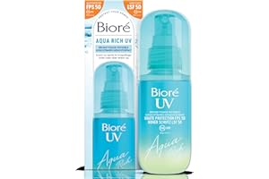 ‎BIORÉ Bioré UV Aqua Rich LSF 50 Unsichtbares Gesichtsspray - Inhalt: 60 ml - Lichtschutzfaktor - UVA-/UVB-Schutz - Leichter, erfrischender Schutz