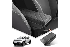 BIBIBO Copertura per braccioli, compatibile con Dacia Duster 2024, copertura per braccioli, Dacia Duster per console centrale, bracciolo centrale, protezione per braccioli (colore nero (versione