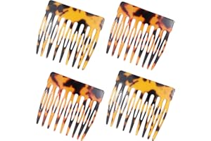 Bewudy 4 Stück Haarkamm Zum Stecken, Französische Seitenkämme Mini Steckkamm Haare Französische Haar Seitenkämme Vintage Stil Comb Clips Haarseitenkämme Accessoires Für Frauen Mädchen Alle Haartypen