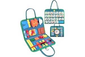 BROTOU Busy Board, Activity Board für Kinder, Montessori Spielzeug ab 1 2 3 4 5 Jahr Quiet Book Grundkenntnisse Erlernen Kleinkinder Sensorik Spielzeug Brett Lernspielzeug Reisespielzeug Geschenk